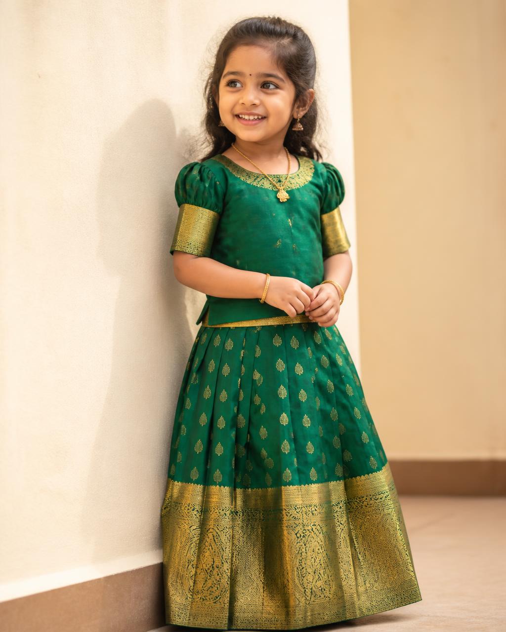 Girls' Pattu Pavadai